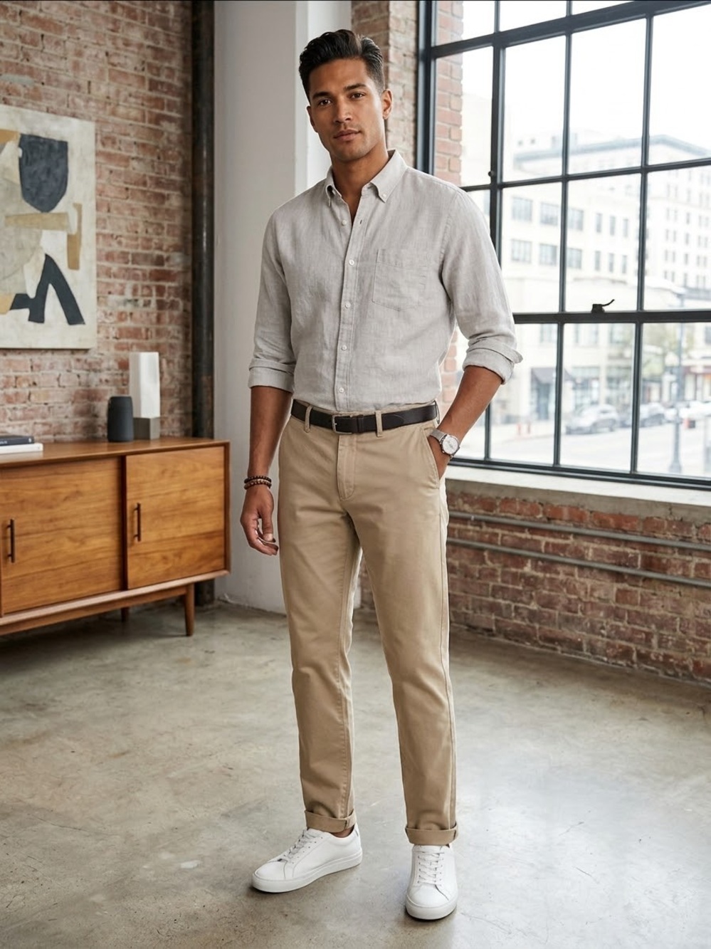 J. Crew Broken In Chino Preppy Pants Beige Career 32x32